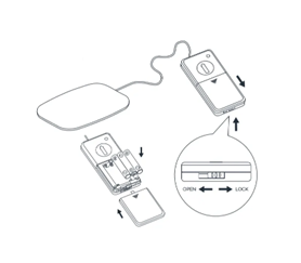 Diagram of dreamee matt with battery pack