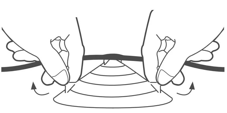 Diagram of how to remove stick and twist suckers. Twist all 4 stick and twist suckers anti clockwise then remove blind